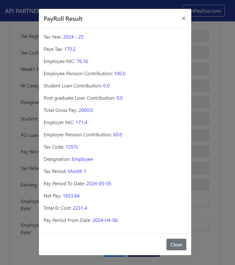 API Integration with 1 A Simple Payroll